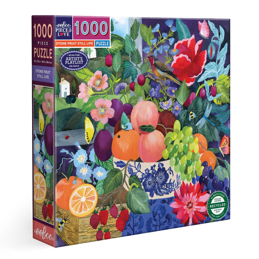 Stone Fruit Still Life 1000 Piece Puzzle