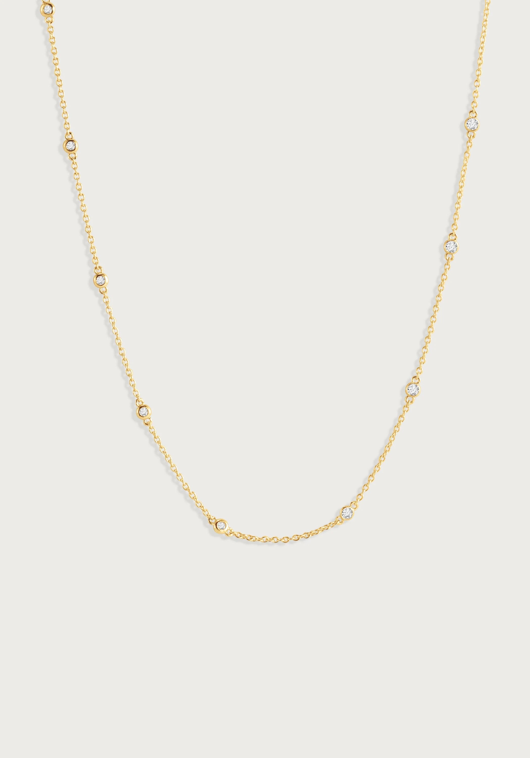 Anabel Aram Gold Chain with Crystals