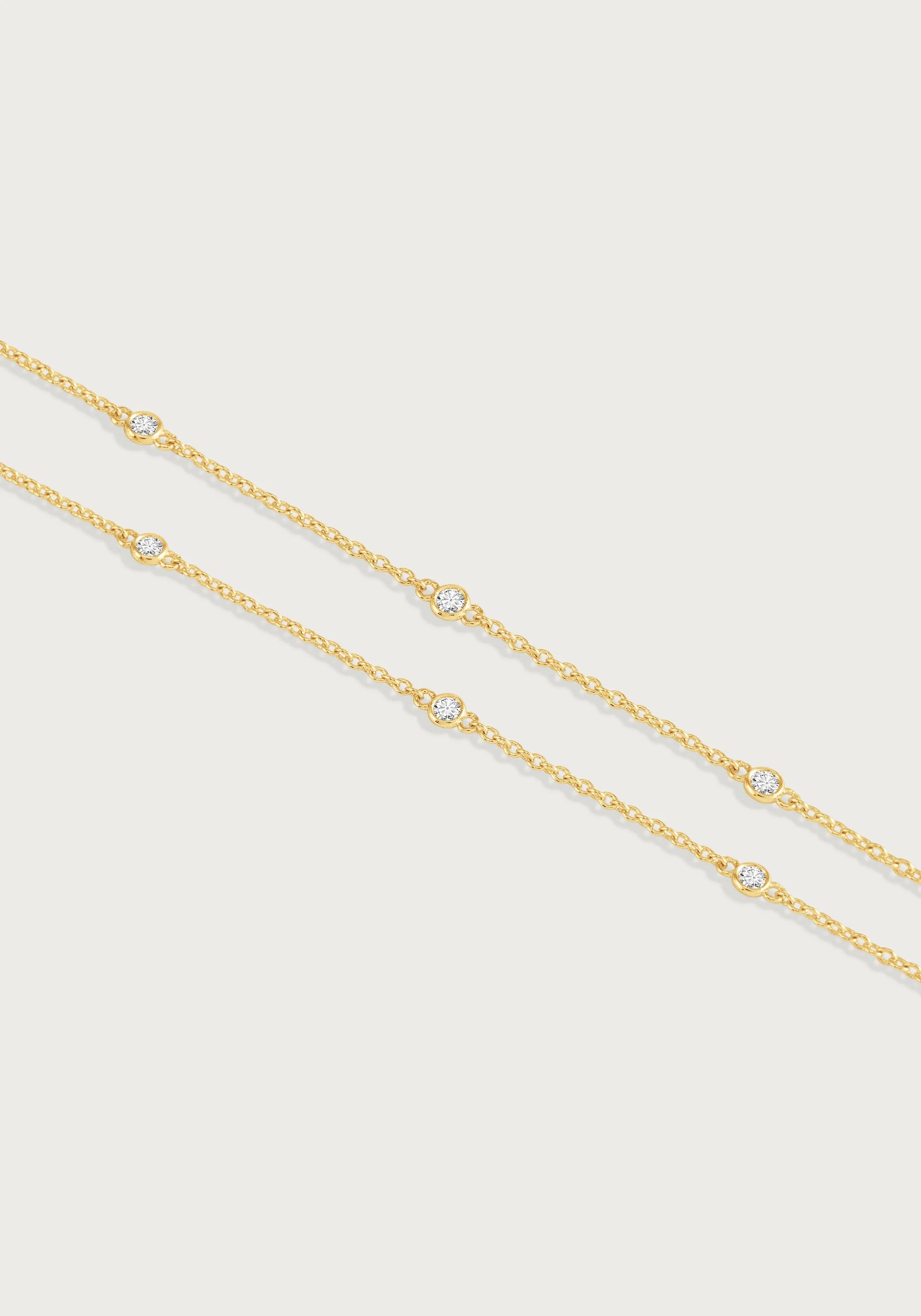 Anabel Aram Gold Chain with Crystals