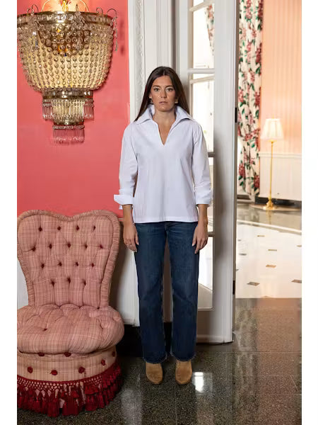 House of MBR Classic Lana Relaxed Shirt | White