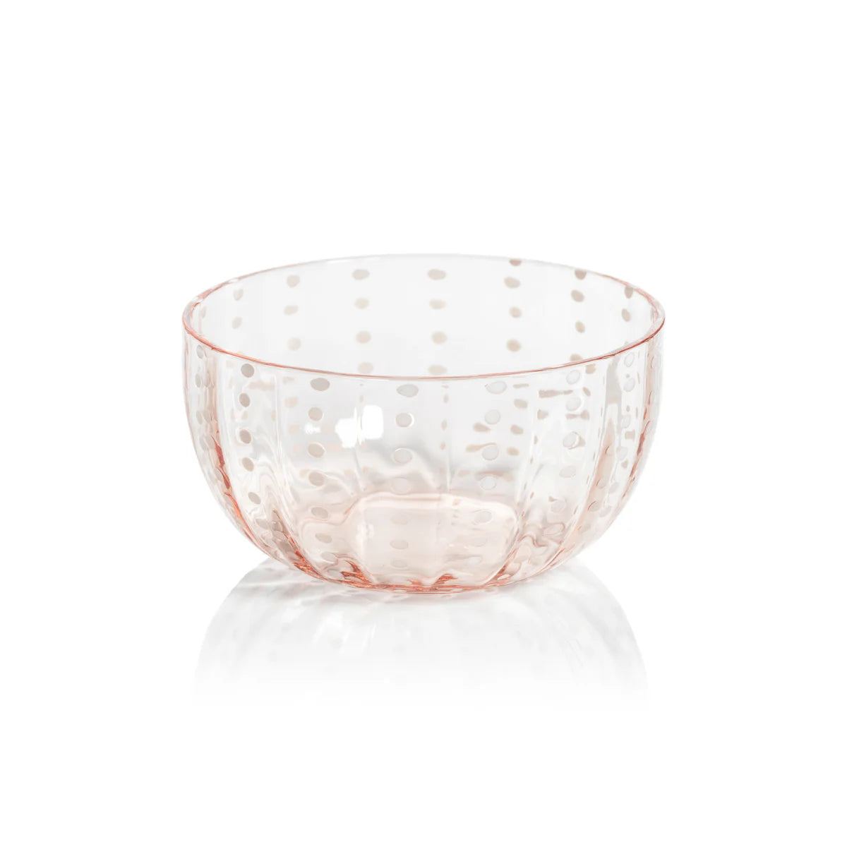 Portofino White Dot Condiment Bowl - Pink