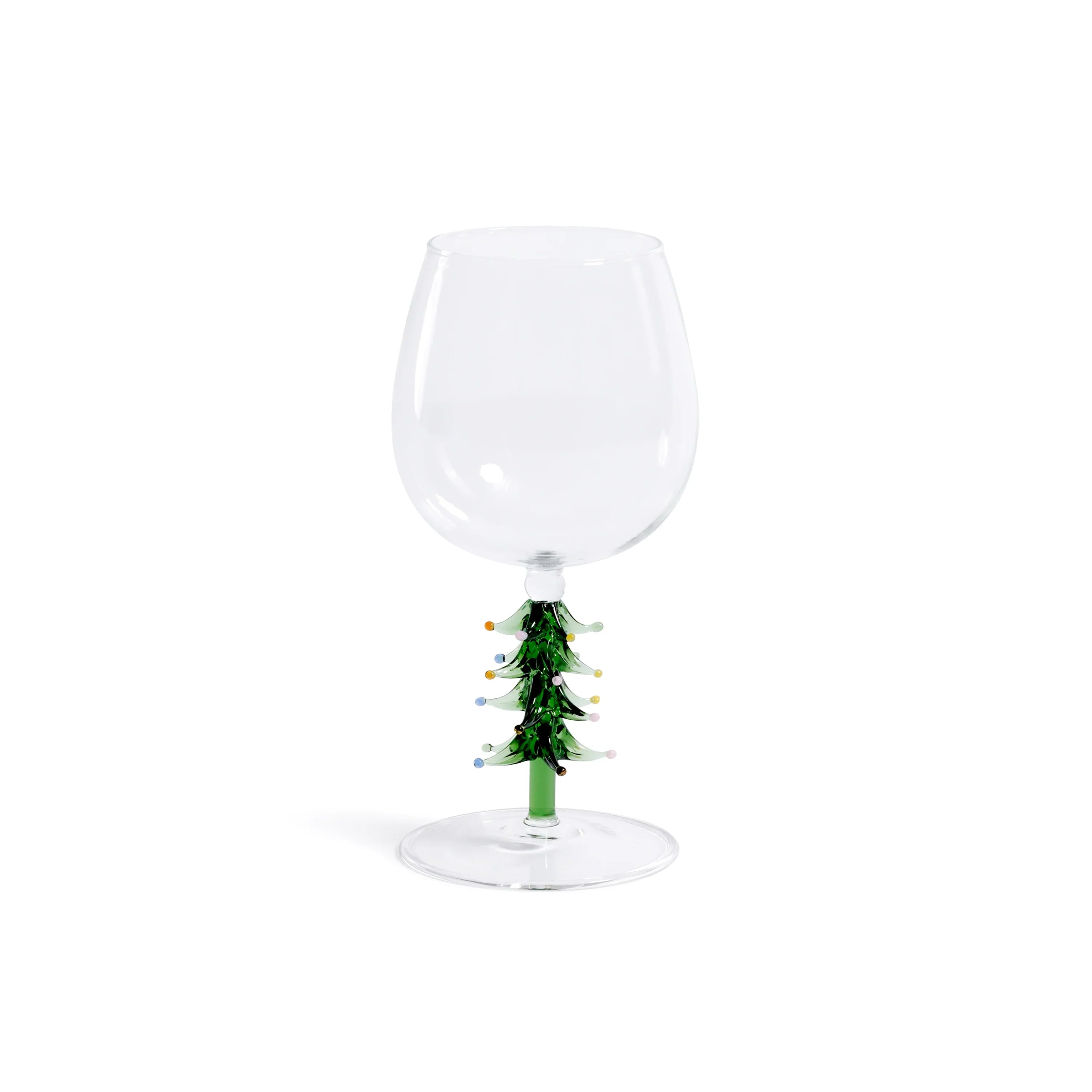 Treetop Cheers Wine Glass - Green
