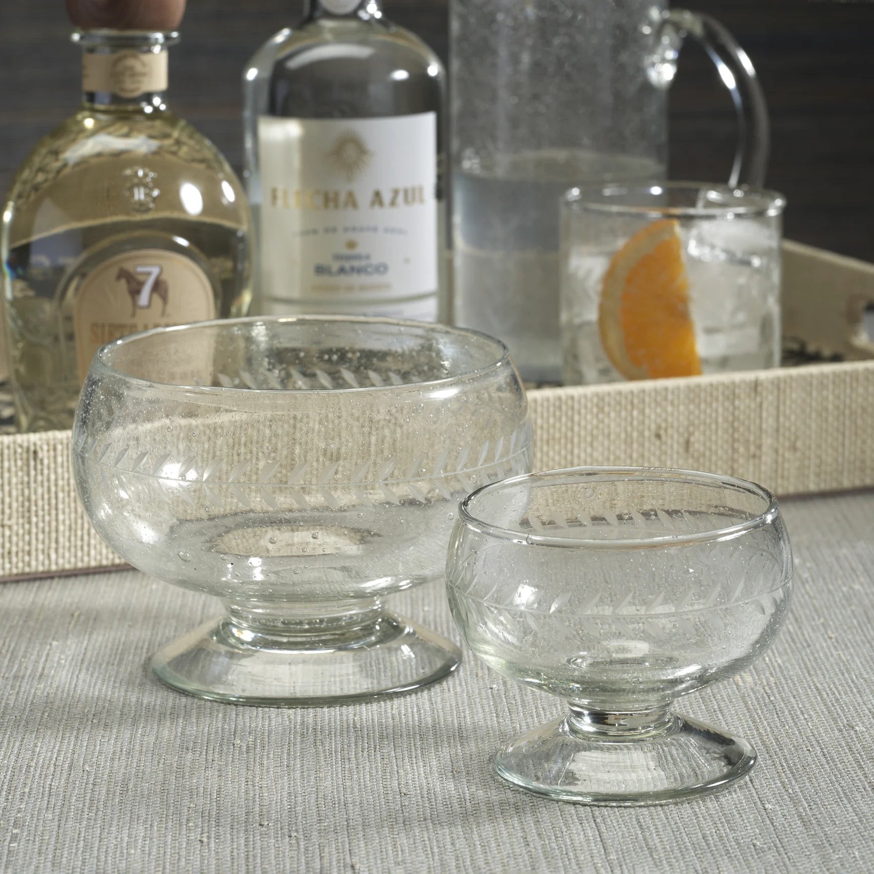 Tuscan Handmade Etched Condiment  Bowl - 2 Sizes