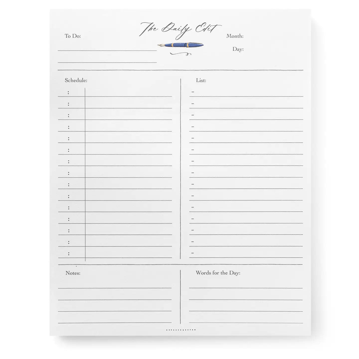 The Daily Edit Pad