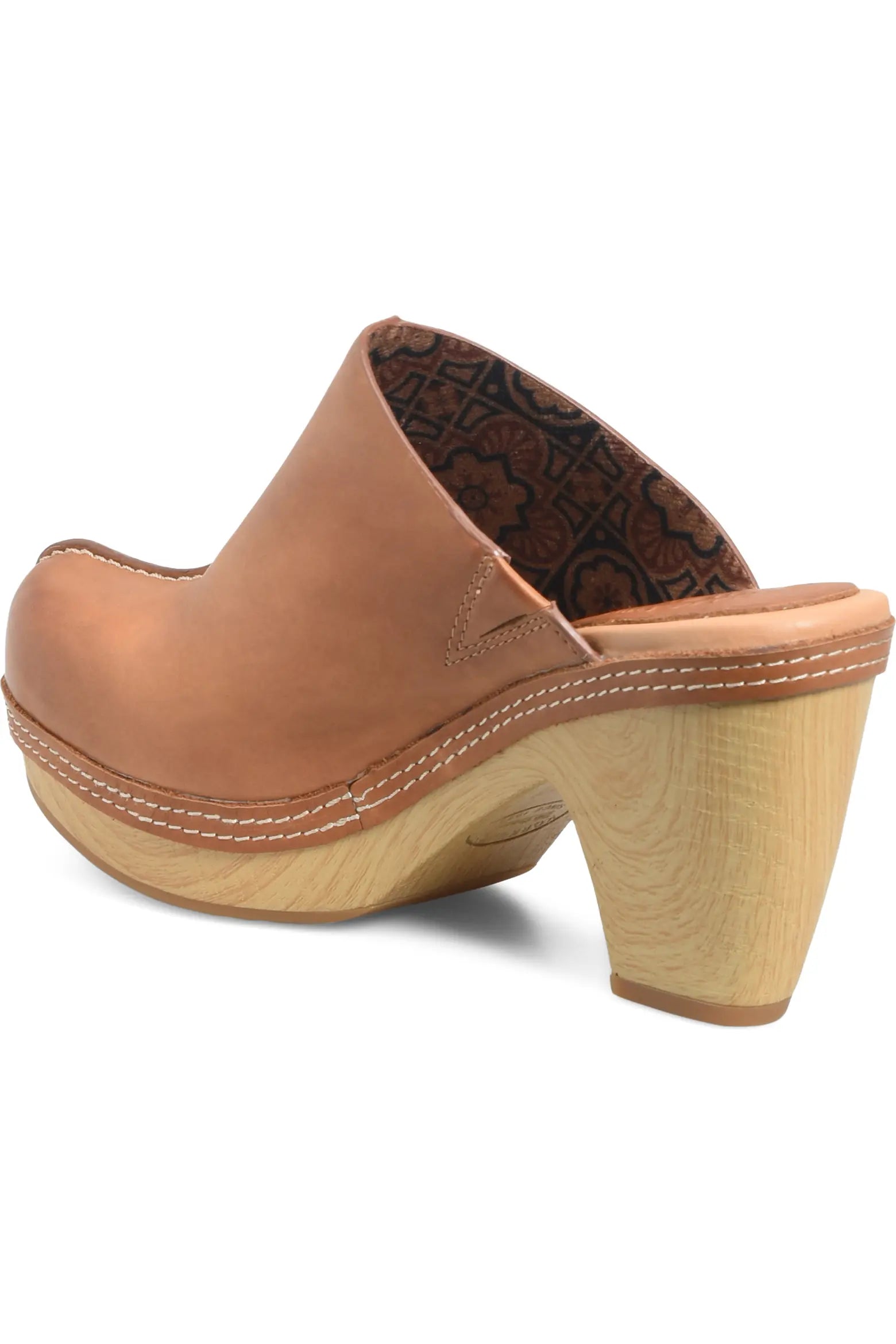 Gwendolyn Leather Clog - Cognac