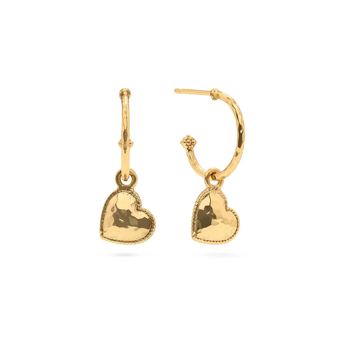 Capucine De Wulf Love Hoop Earrings with Removable Heart Charm