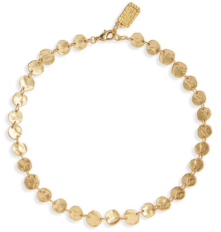 Dainty Mini Coin Necklace - 24K Gold Plated: GOLD