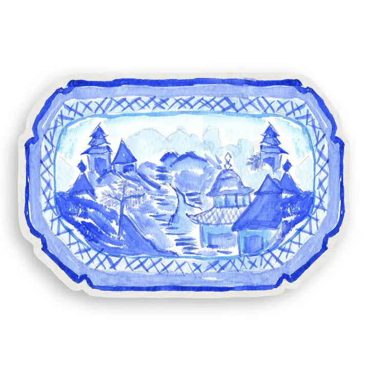 Blue & White Pagoda Placemat
