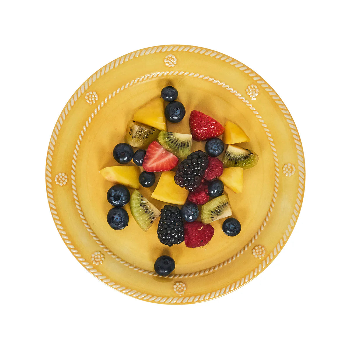 Juliska Berry & Thread Melamine Dessert/Salad Plate Set/4 - Sunshine