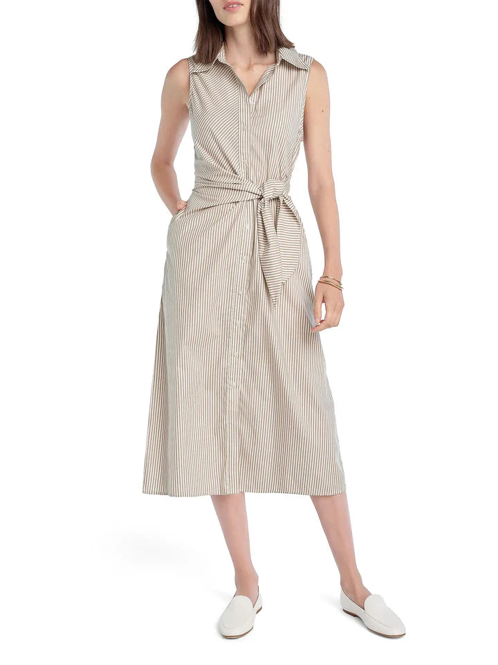 Favorite Daughter The Good Behavior Dress - Soft Taupe Stripe