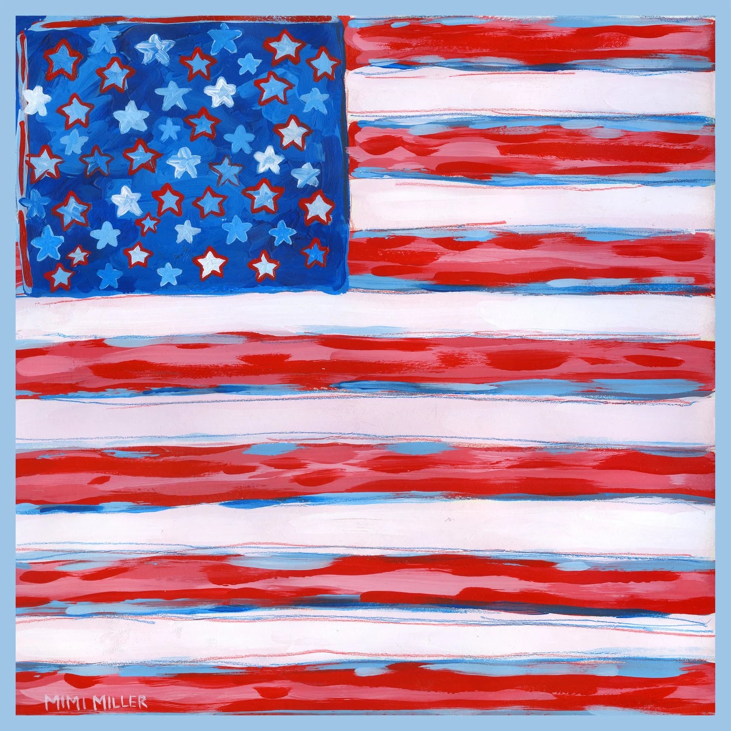 Mimi Miller American Flag Scarf