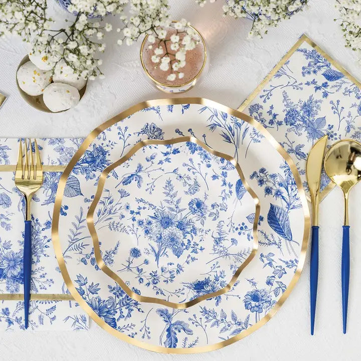 Plastic Cutlery/24 Piece - Service for 8/Blue, Gold or Silver