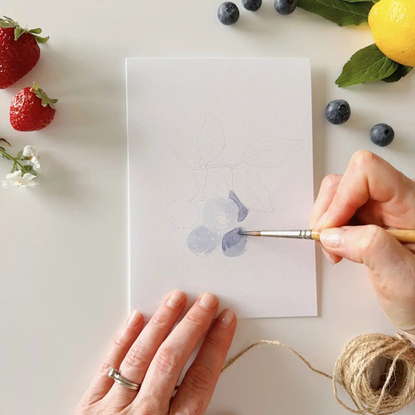 Fruit Paintable Watercolor Notecards
