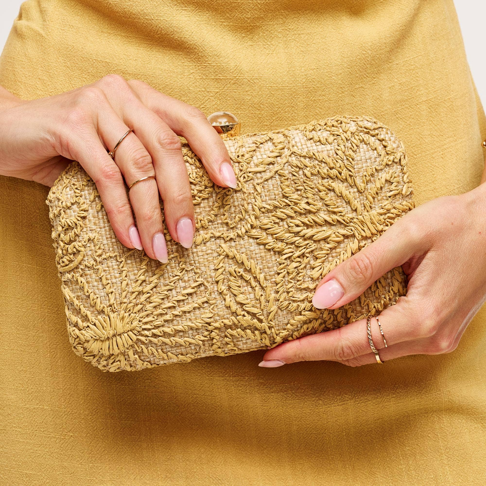 Carter Evening Bag - Natural