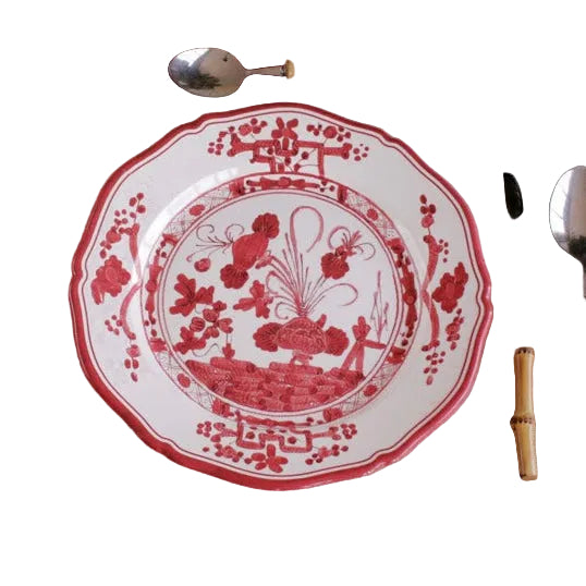 Beatriz Ball 9" Melamine Salad Plate  (White and Red)