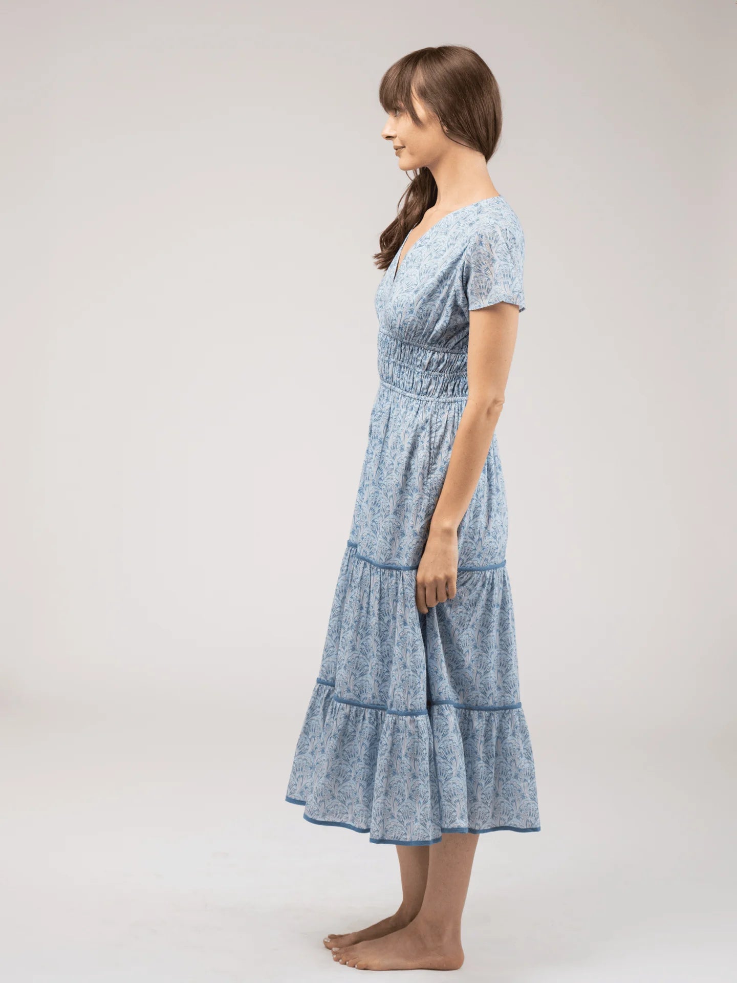 Beau & Ro  Isla Dress | Swirl - Blue