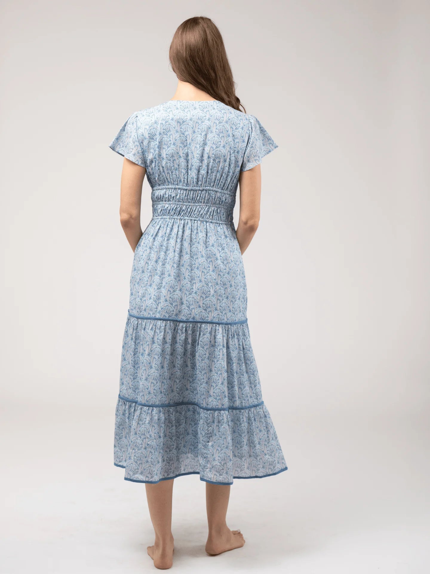 Beau & Ro  Isla Dress | Swirl - Blue