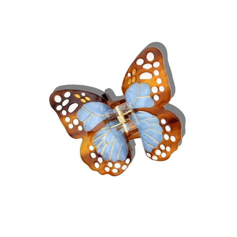 Hand-Painted Mini Monarch Butterfly  Hair Clip - 4 Colors