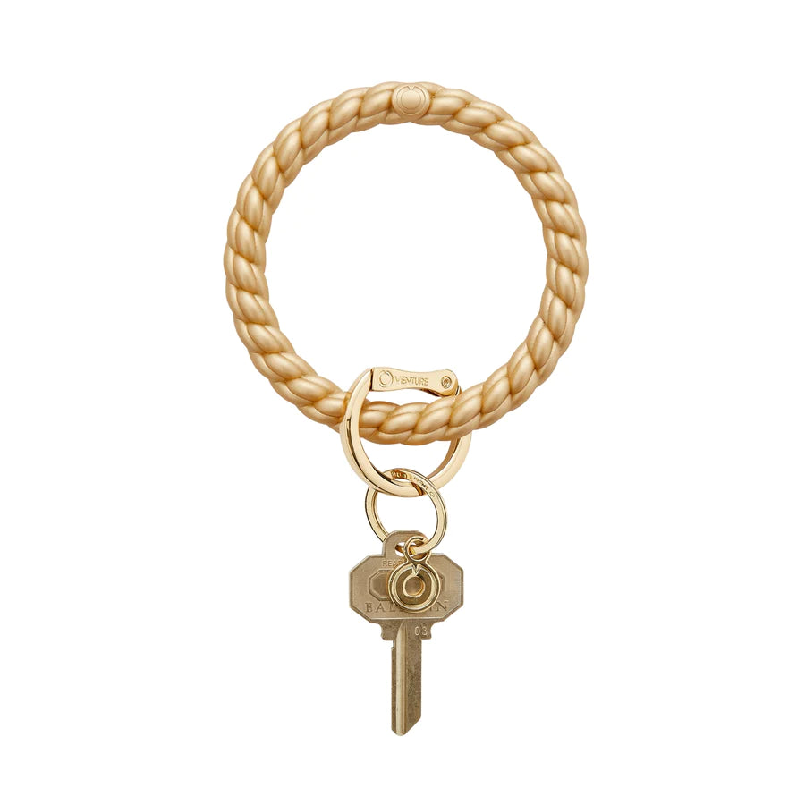 Silicone Big O® Braided Key Ring - (four colors)