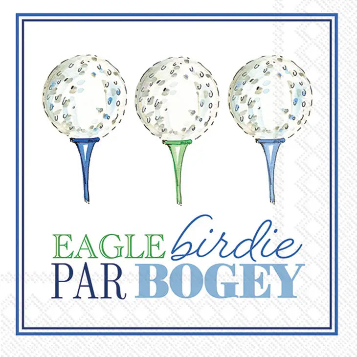 "Eagle Birdie Par" Cocktail Napkin
