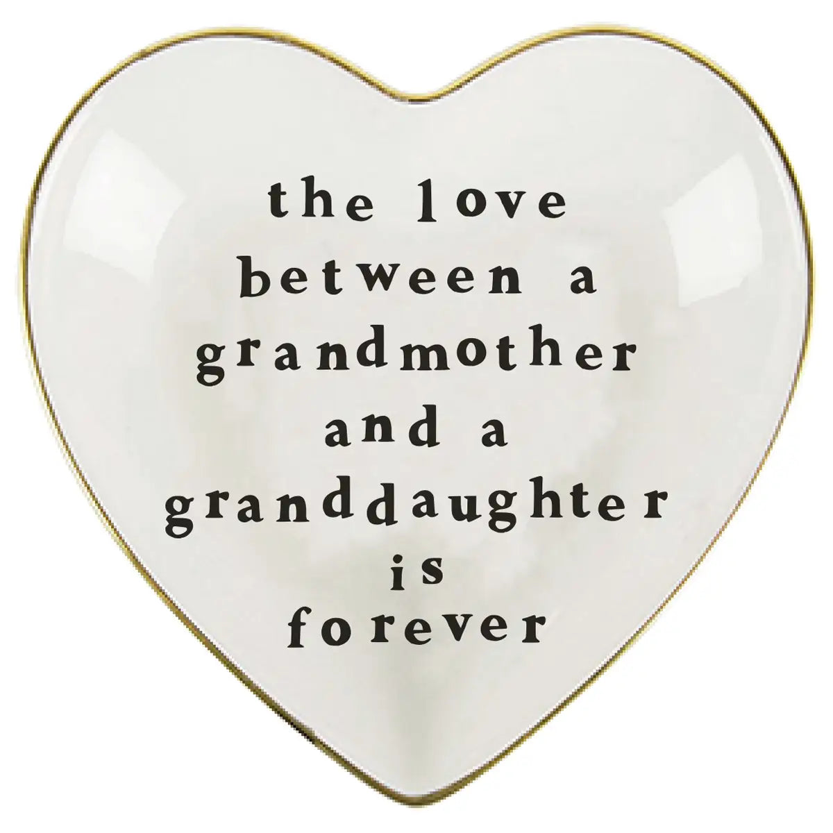 Ceramic Heart Trinket Tray | Love Grandma Heart Shaped Dish