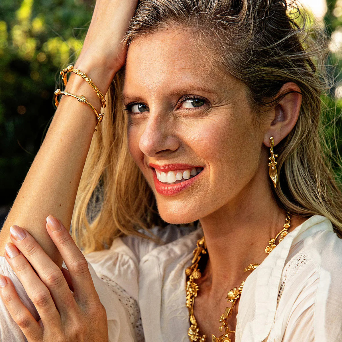 Capucine de Wulf Meadow Lily of the Valley Convertible Earrings - Gold