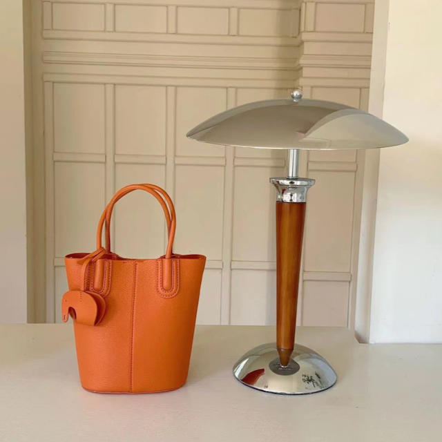 Small Tote/Crossbody Bag w/Matching Bag Charm | Orange