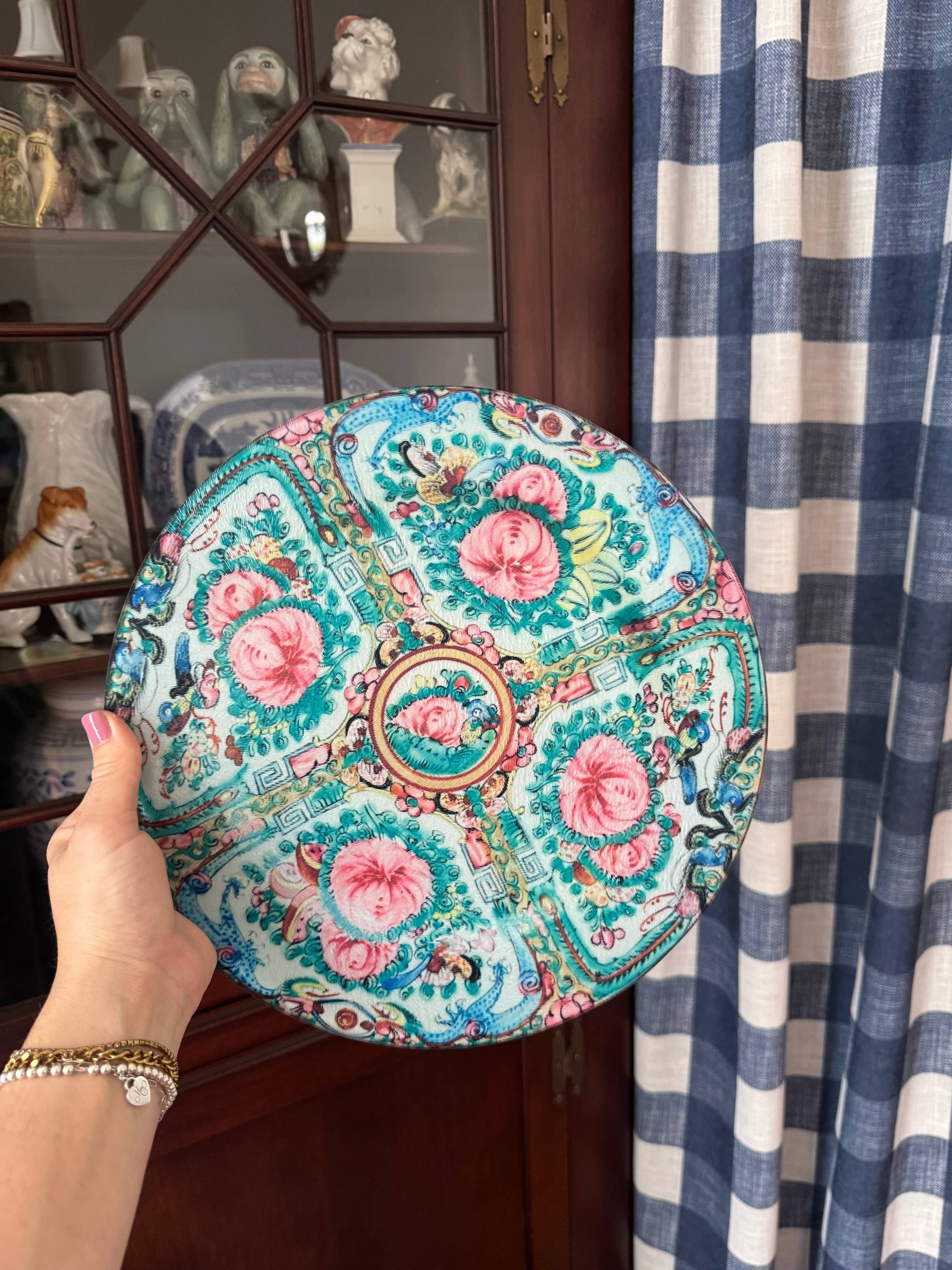 Grandmillennial China Plate Cutting Board: Three Variants