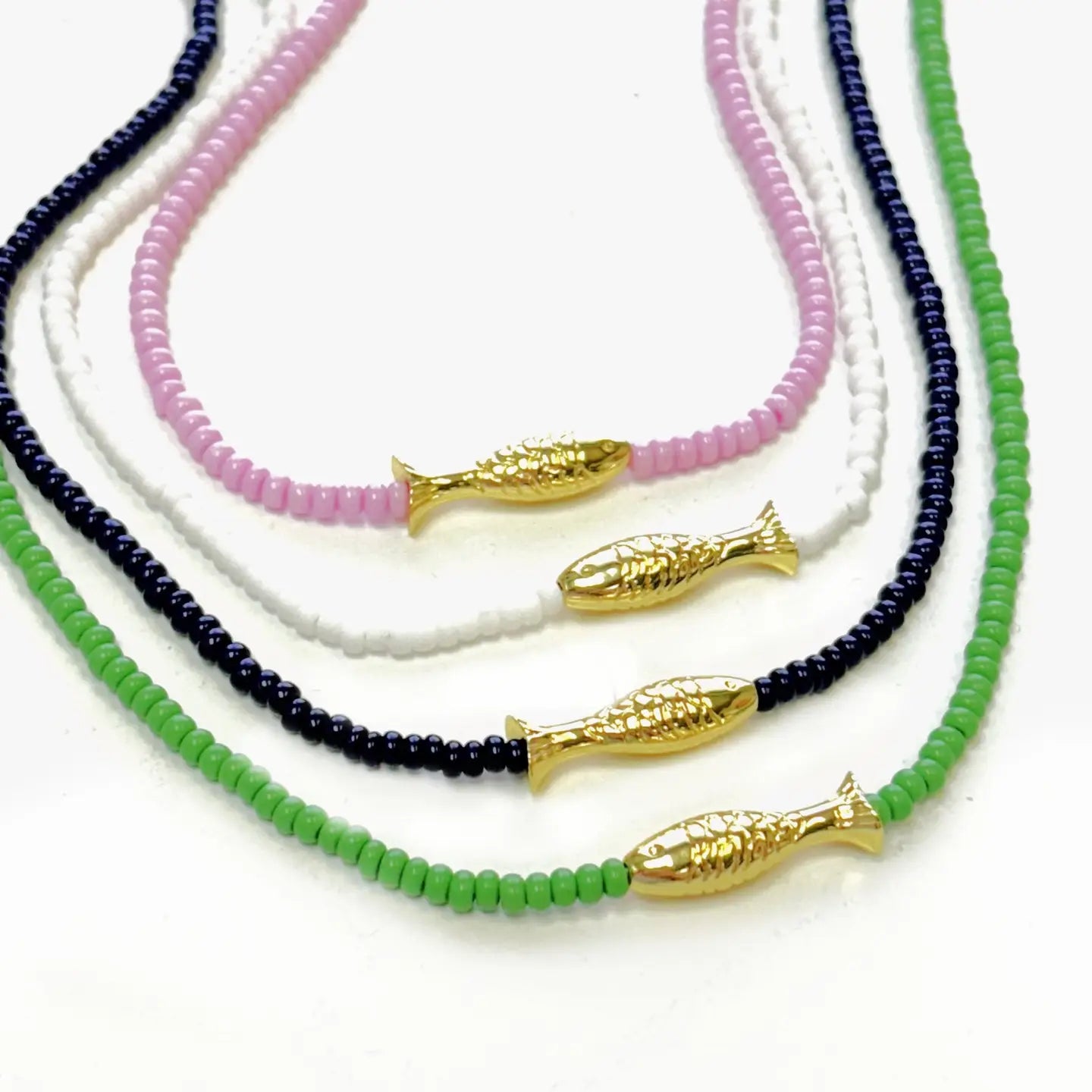 Lucky Fish Beaded Necklace-3 Color
