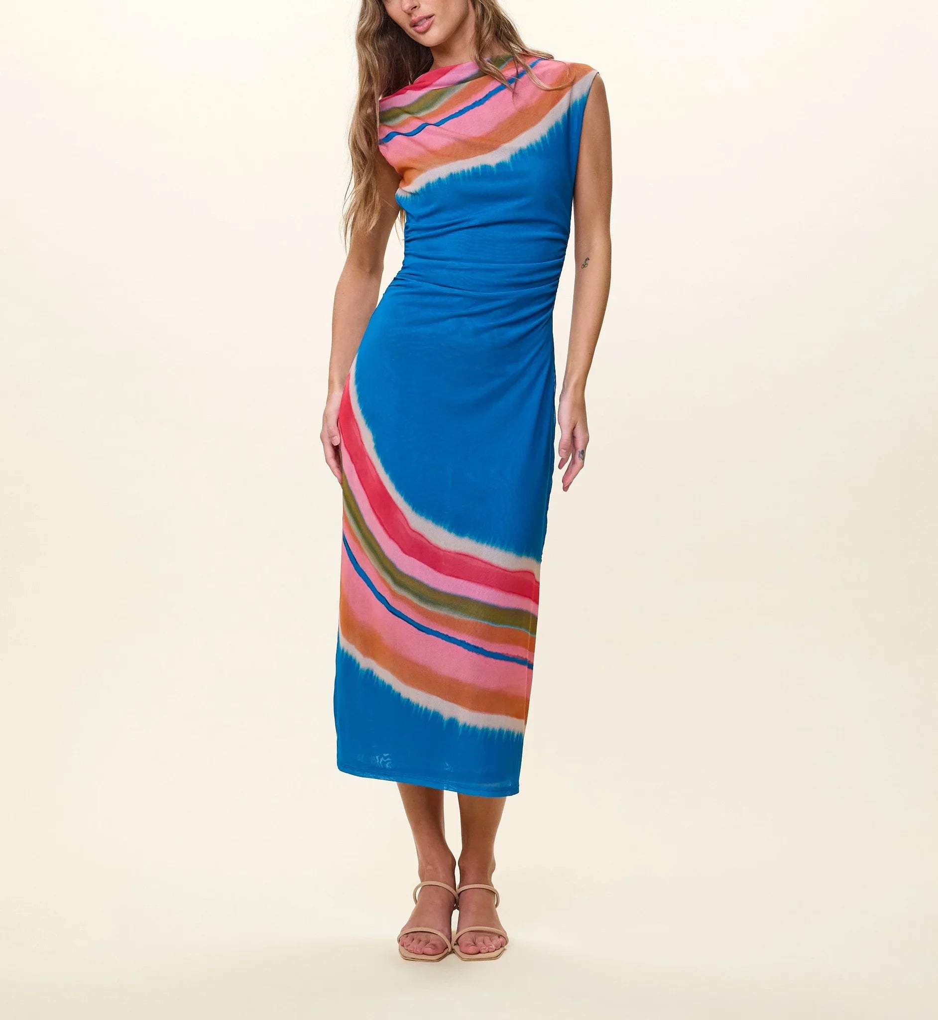 Cleobella Carrie Midi Dress - Watercolor Stripe