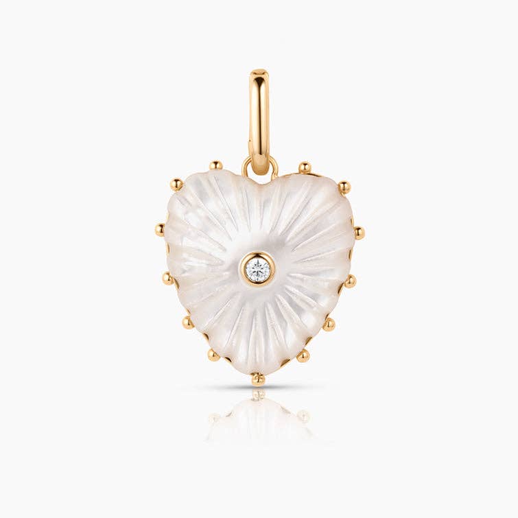 Malene Mother Of Pearl Clip Charm & Finn Necklace