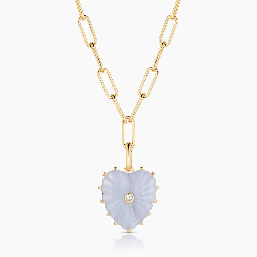 THATCH Malene Blue Lace Clip Necklace