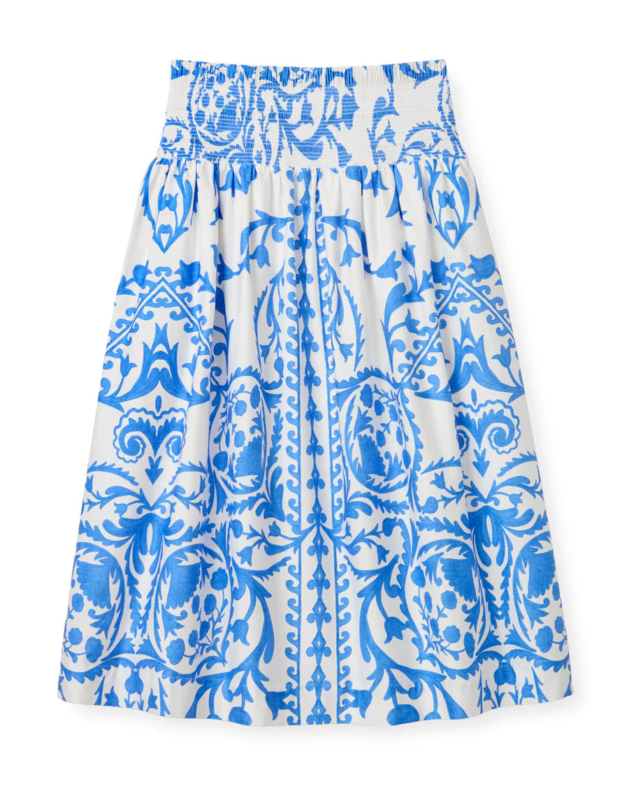 Cartolina Georgia Skirt-Faraway Print-Provence Blue