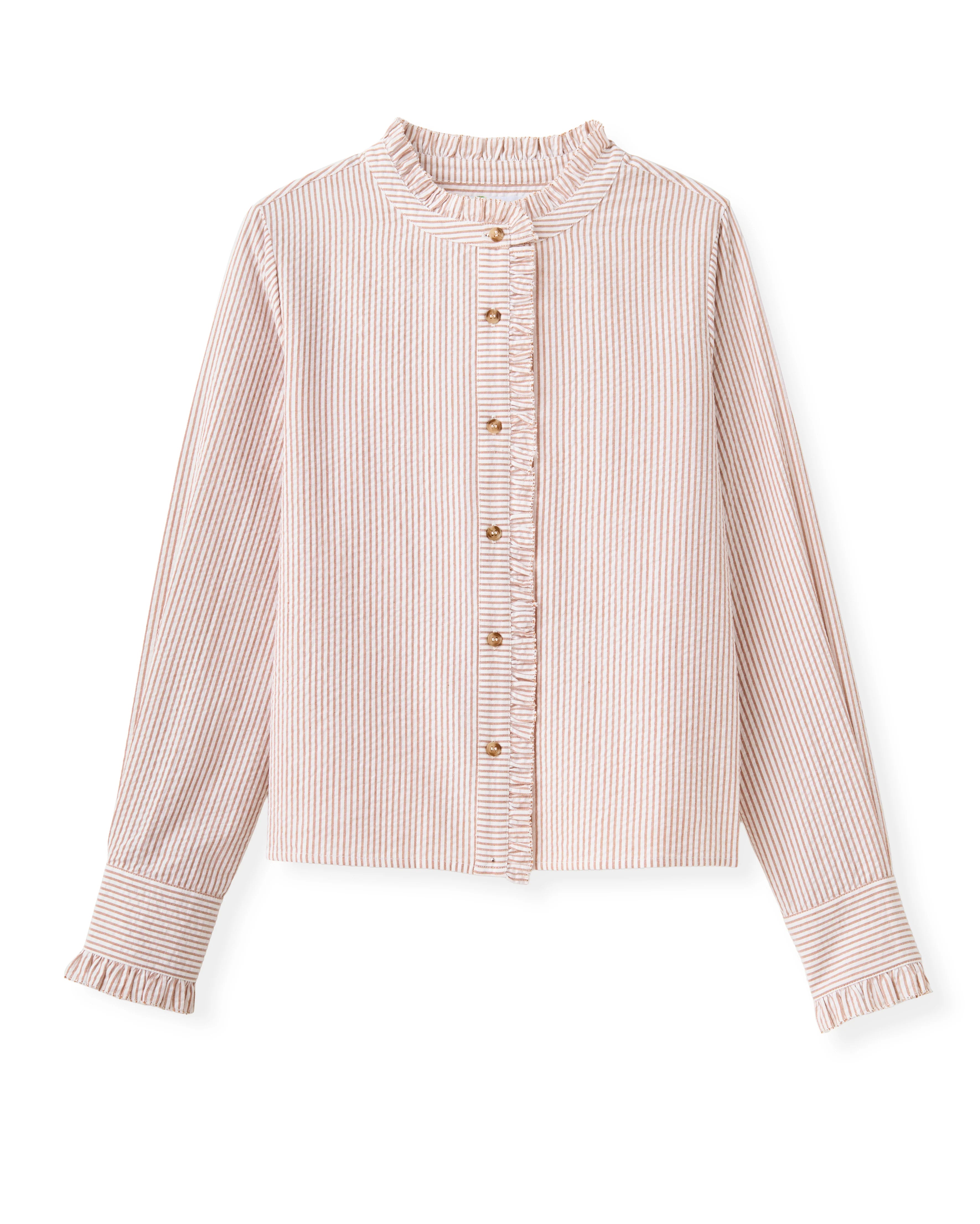 Cartolina Percy Shirt-Camel Stripe