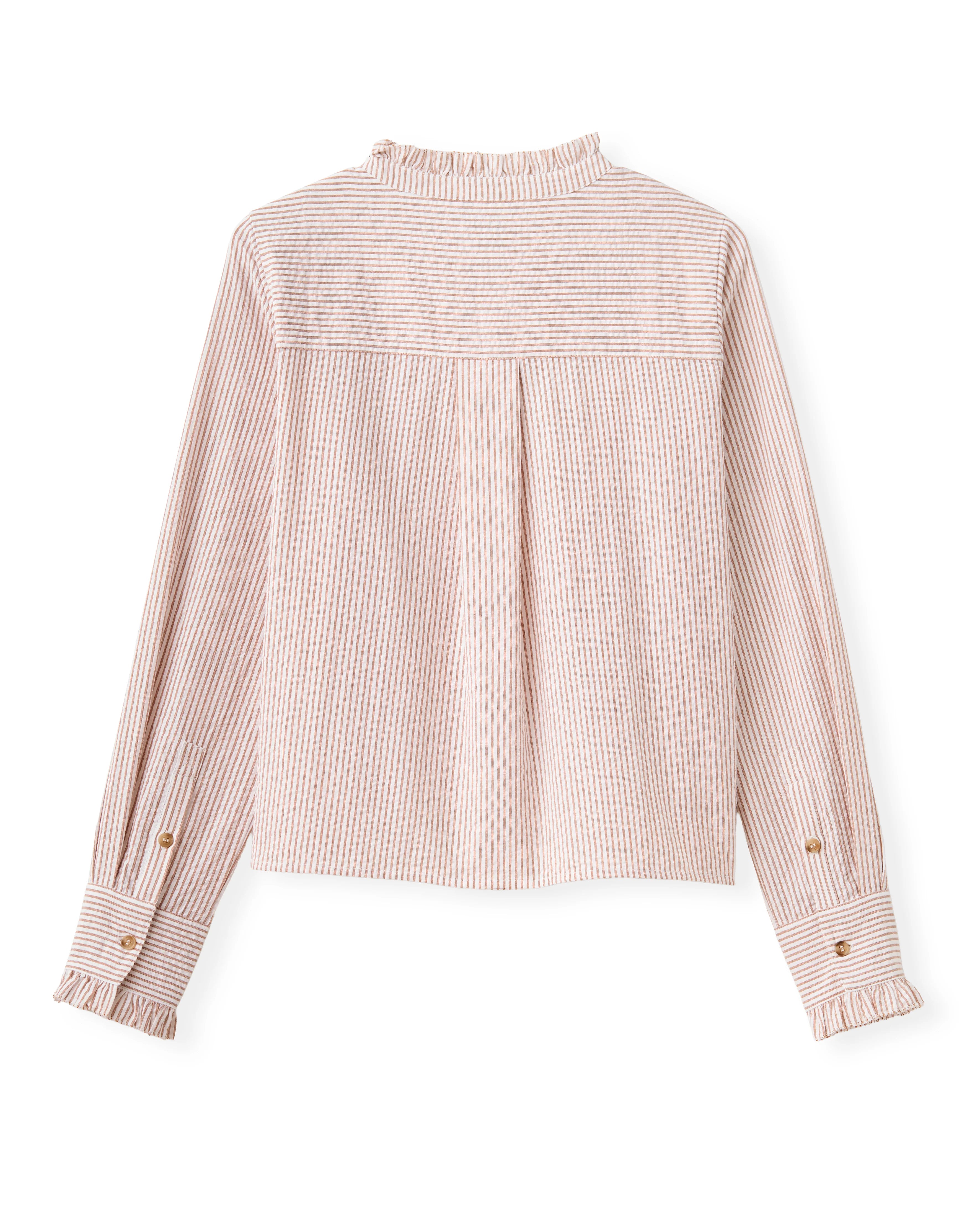 Cartolina Percy Shirt-Camel Stripe