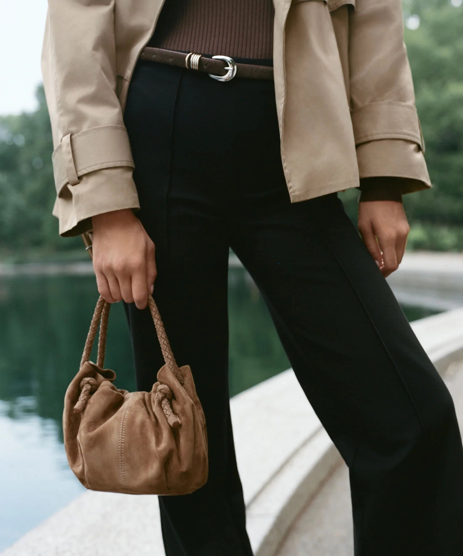 Dolce Vita Cocoa Handbag - Dark Tad Suede
