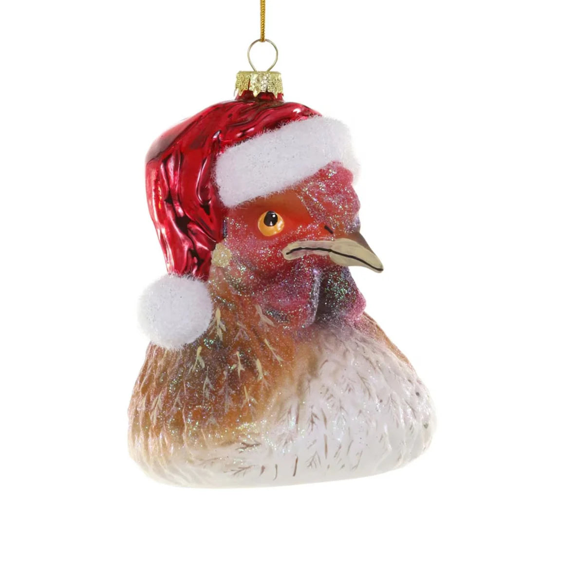 Chicken Claus Ornament