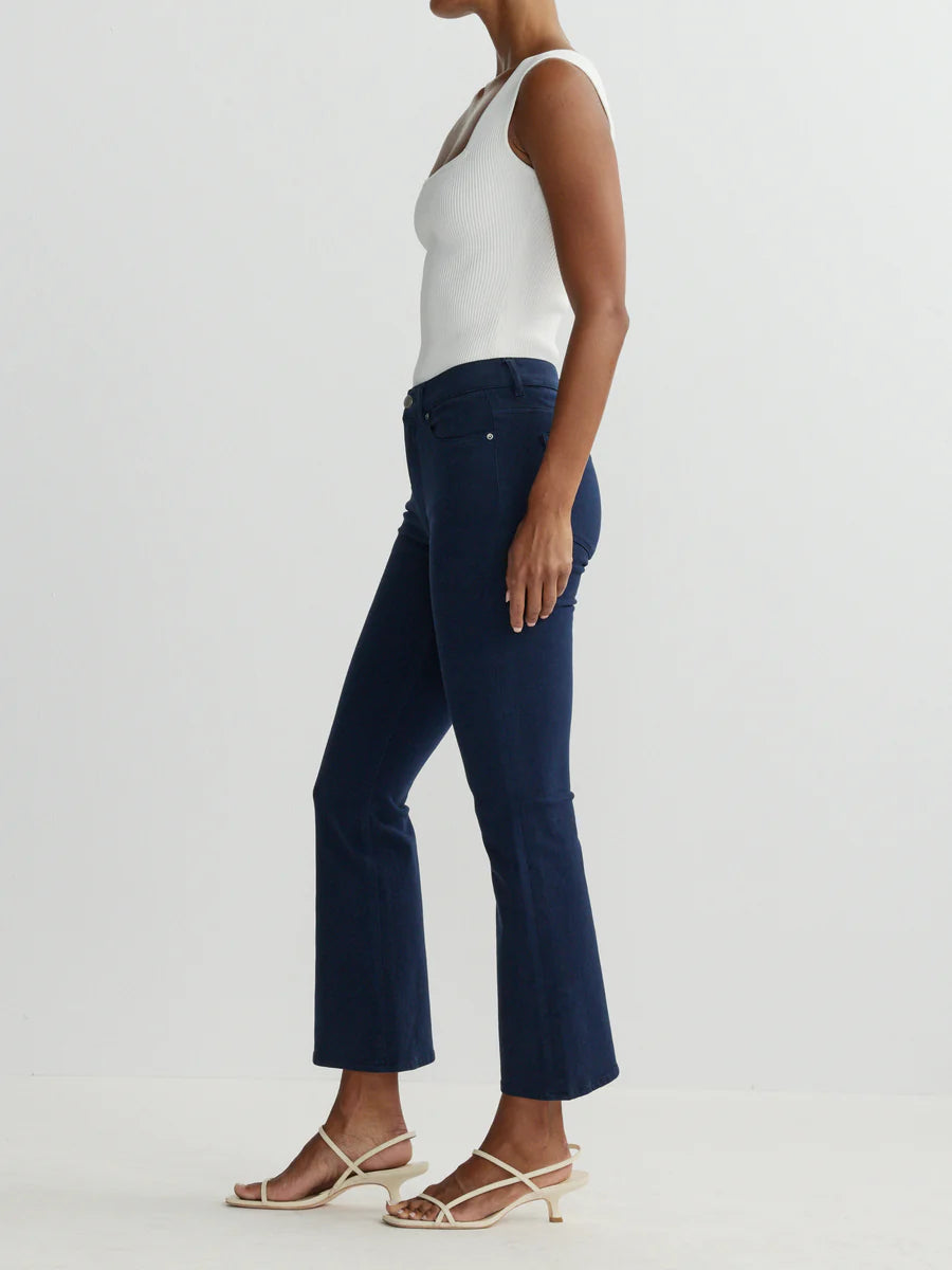 DL1961 Bridget Boot: High Rise Instasculpt Crop - Bright Navy