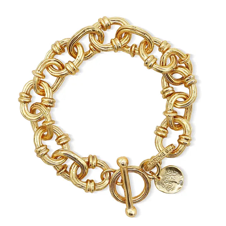 Chunky Chain Layering Bracelet - Gold