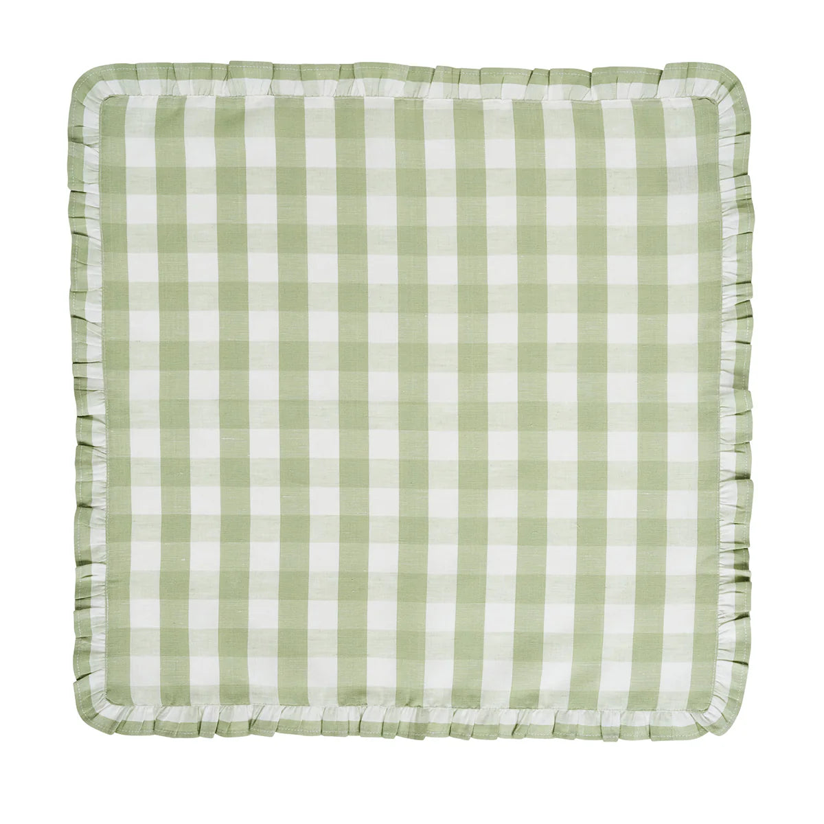 Juliska  Gingham Ruffle Napkin Set/4 - Seagrass