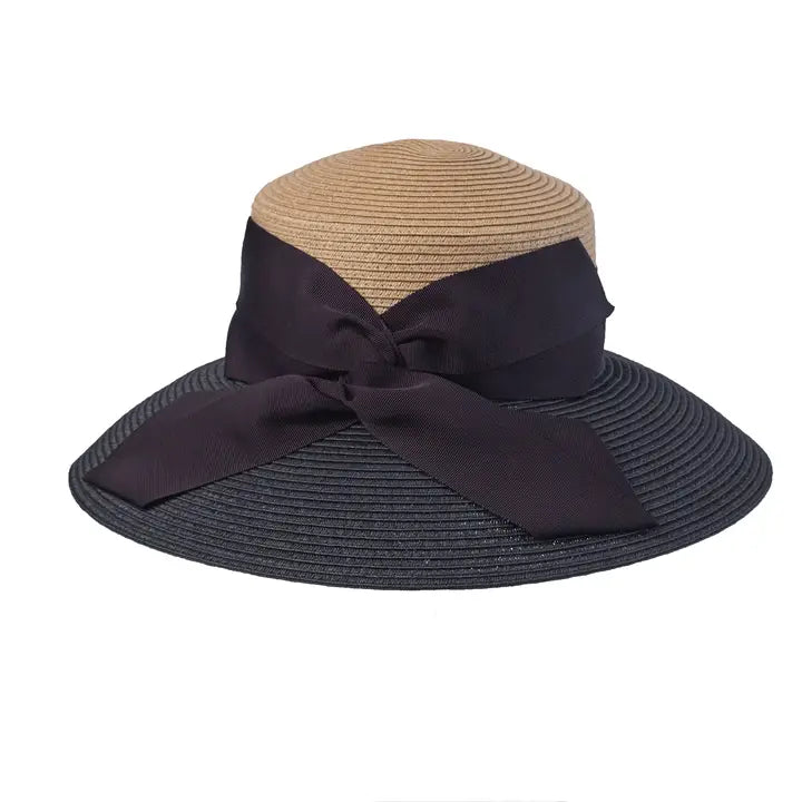 Side Bow Lampshade Hat - (black or pink)