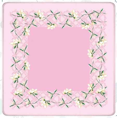 Magnolia Trellis Mahjong Mat: Pink