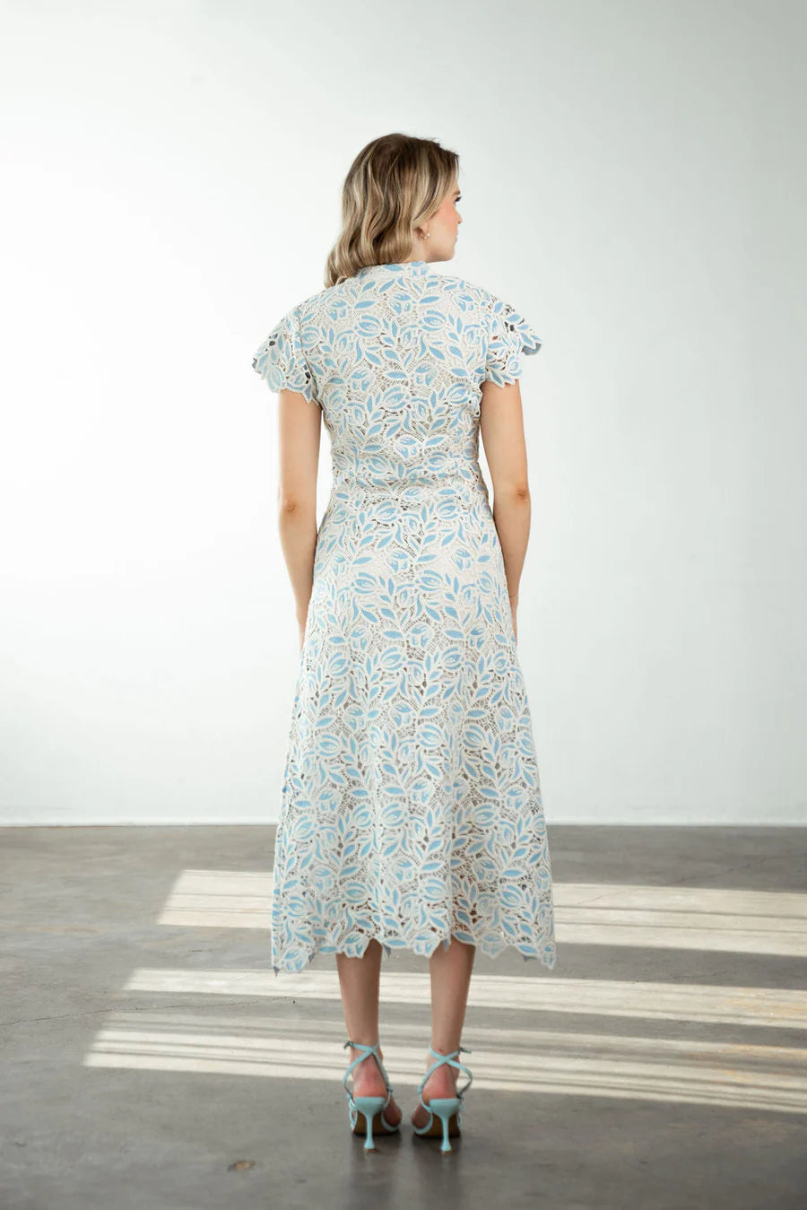 Never a Wallflower Blue Lace Dress