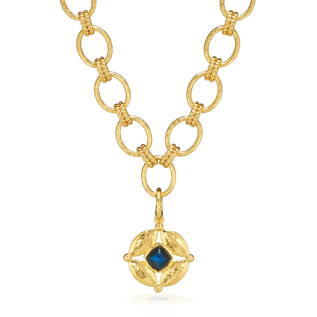 Capucine de Wulf Double Sided Charm/Pendant - Blue Labradorite/Green Onyx