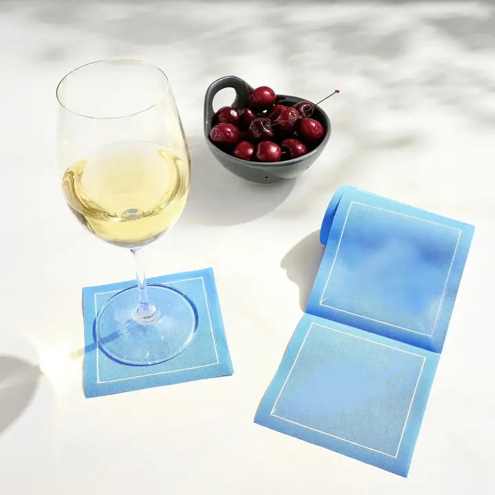 Solid Summer Dreaming Cocktail Napkin Roll - Periwinkle Blue