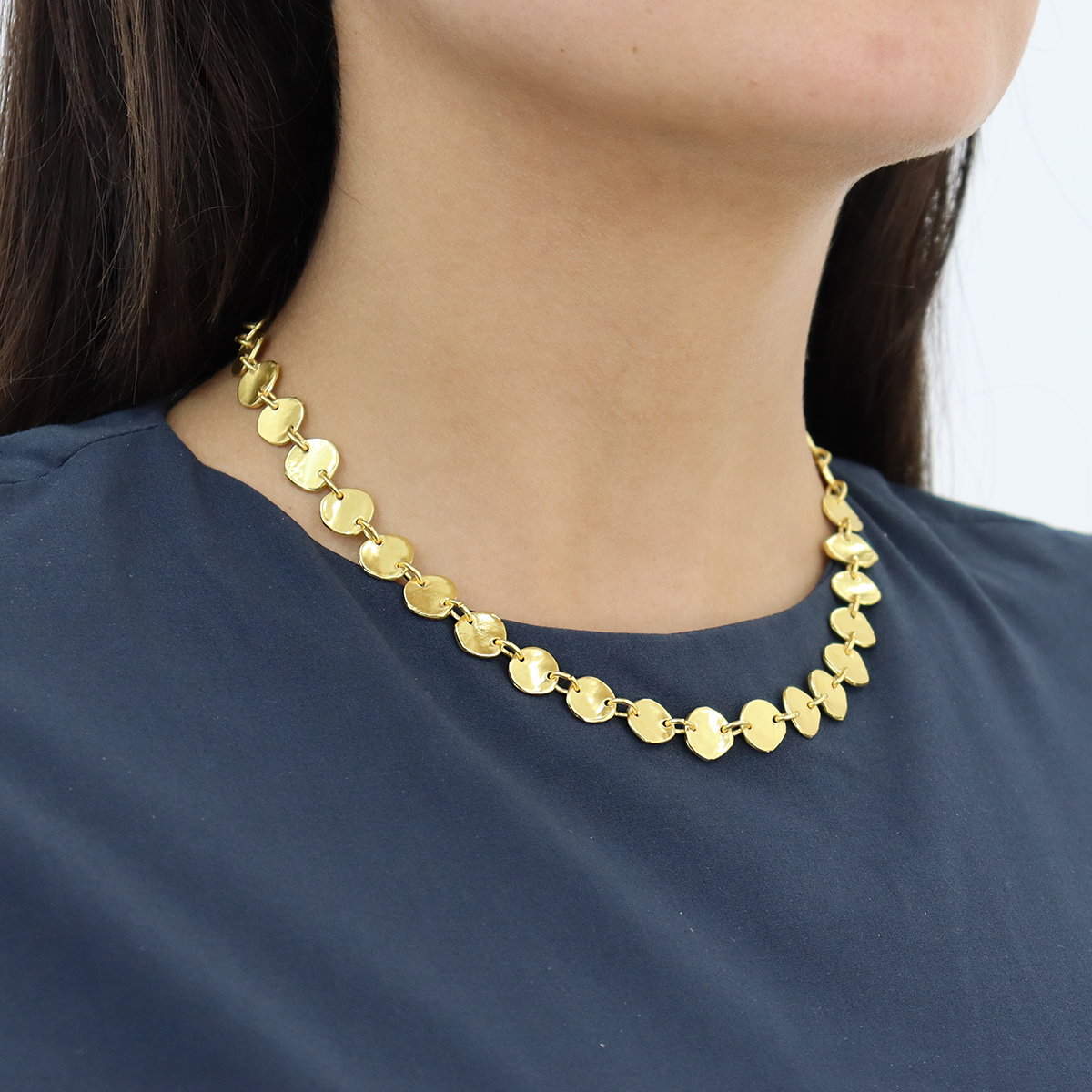 Dainty Mini Coin Necklace - 24K Gold Plated: GOLD