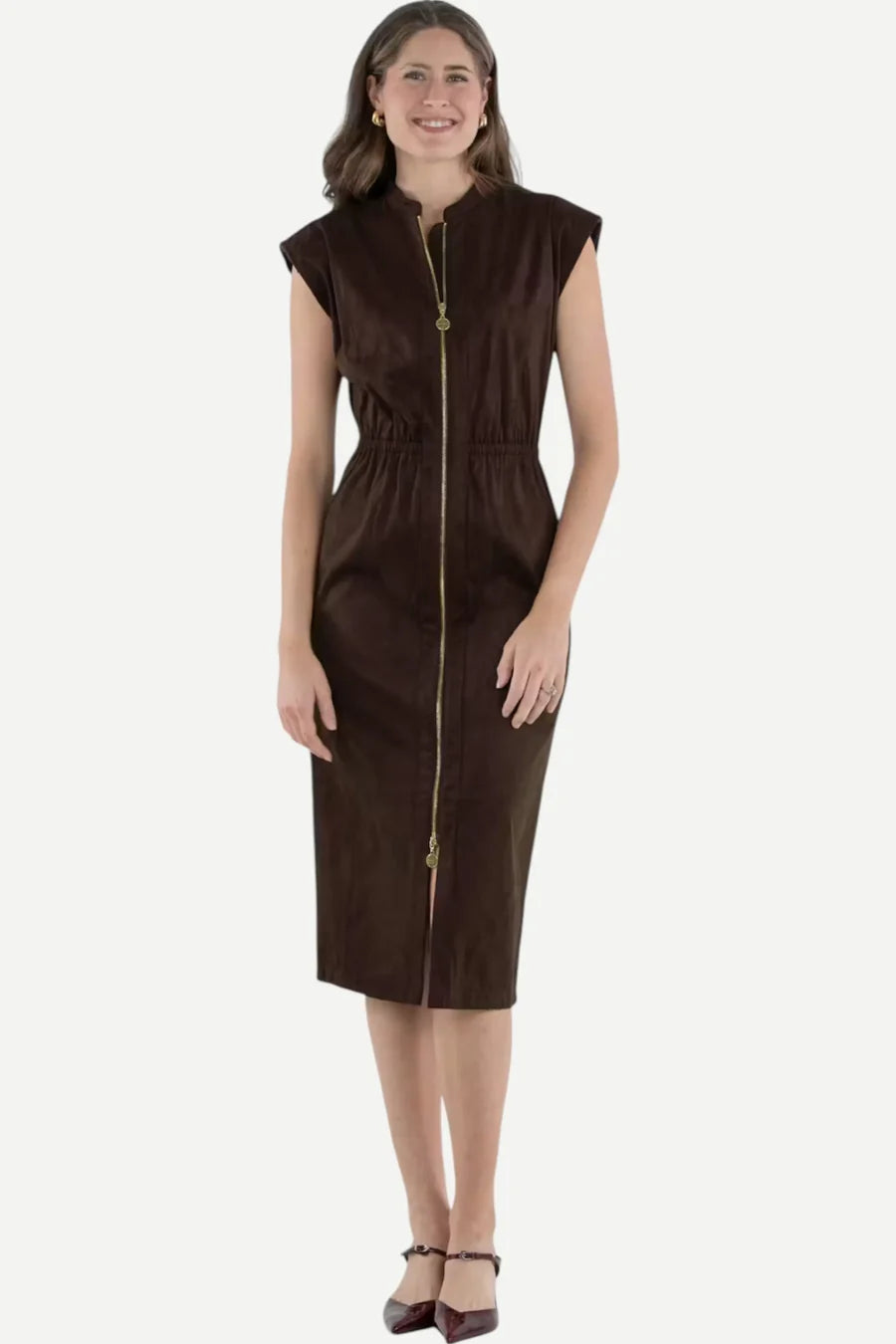 Emily McCarthy May Dress - Fudge Suede