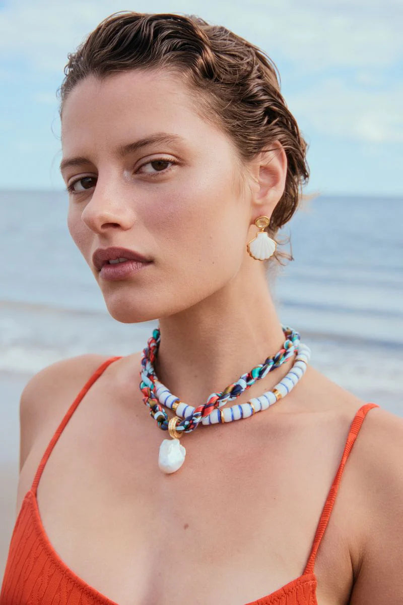 Lizzie Fortunato Woven Collar in Ibiza