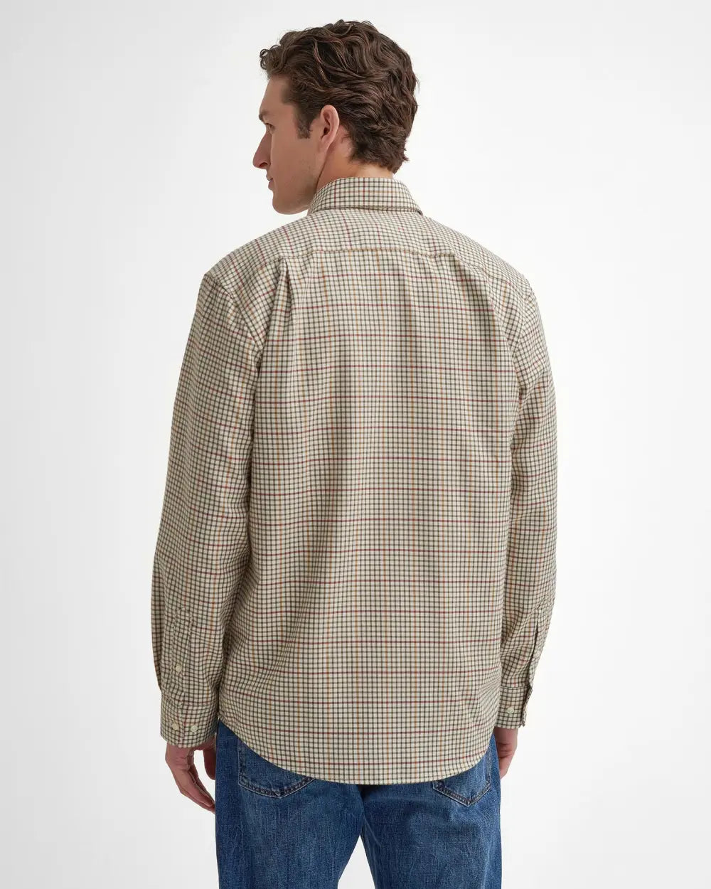 Barbour Henderson Regular Thermo Weave Checked Shirt - Ecru