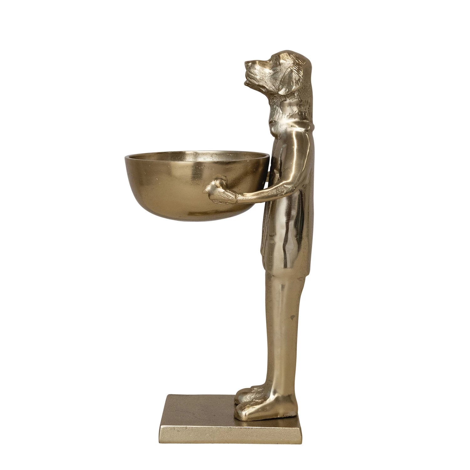 Cast Aluminum Labrador Holding Bowl